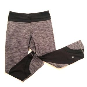 Lululemon black and grey capri size 4